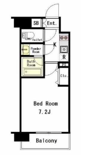 コンシェリア豊洲マスターズヴィラ　2F1号室　間取り
