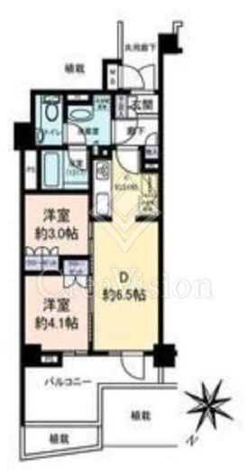 プレミスト金町　107号室　間取り