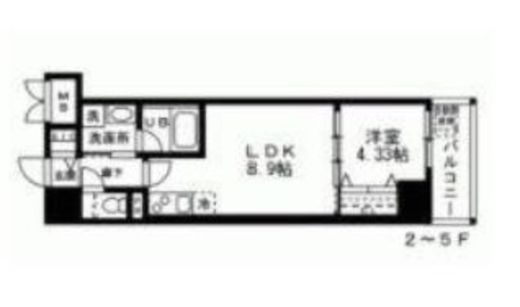 LA BELJOUR錦糸町 (ラベルジュー錦糸町)　602号室　間取り