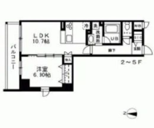 LA BELJOUR錦糸町 (ラベルジュー錦糸町)　605号室　間取り
