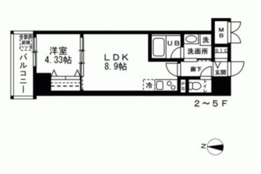 LA BELJOUR錦糸町 (ラベルジュー錦糸町)　306号室　間取り
