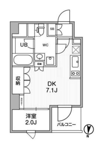 ALTERNA押上 (オルタナ押上)　402号室　間取り