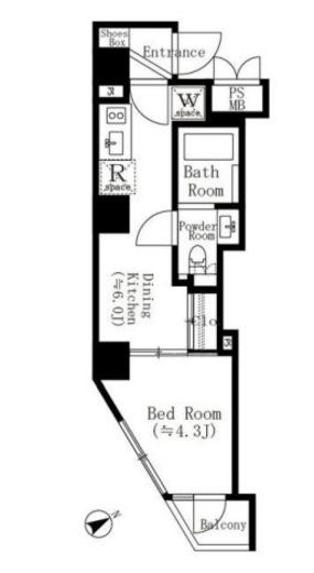 メーヴェ浅草橋　302号室　間取り