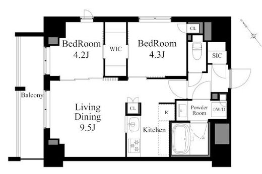 ラティエラ上野入谷　1103号室　間取り