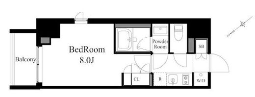 ラティエラ上野入谷　701号室　間取り