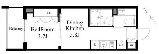 ラティエラ上野入谷　706号室　間取り