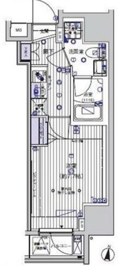 ヴァレッシア上野North CityⅡ　201号室　間取り