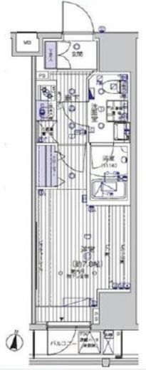 ヴァレッシア上野North CityⅡ　403号室　間取り