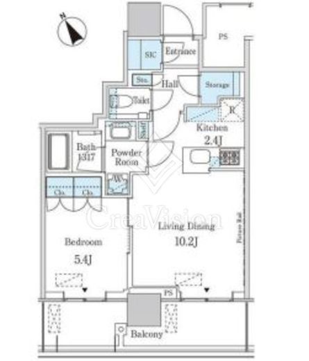 JP noie 蔵前 (ジェーピーノイエ蔵前)　2010号室　間取り