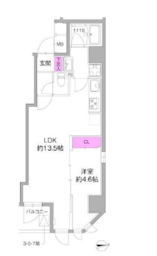 AZEST浅草　402号室　間取り