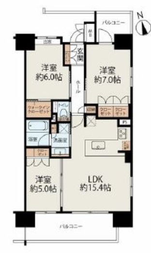 レーベンリヴァーレ浅草エヴァープライド　1503号室　間取り
