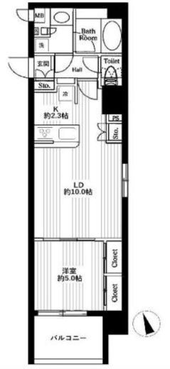 ヴォーガコルテ御徒町　304号室　間取り