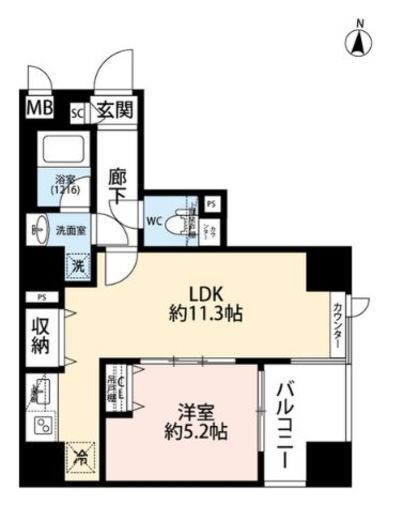 プレール・ドゥーク両国Ⅲ　303号室　間取り