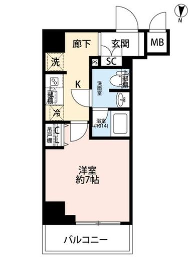 プレール・ドゥーク両国Ⅲ　801号室　間取り