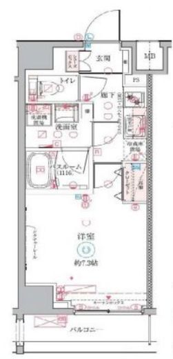 クレヴィスタ三ノ輪　702号室　間取り