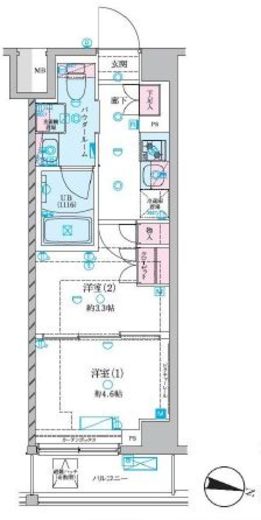 GENOVIA押上Ⅱ (ジェノヴィア押上Ⅱ)　302号室　間取り