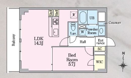 Ladder High (ラダーハイ)　302号室　間取り