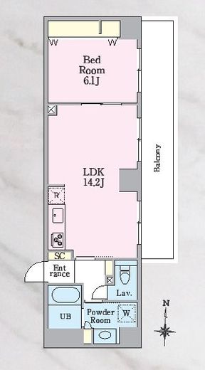 Ladder High (ラダーハイ)　404号室　間取り