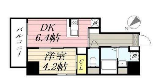 プライマル根岸　401号室　間取り