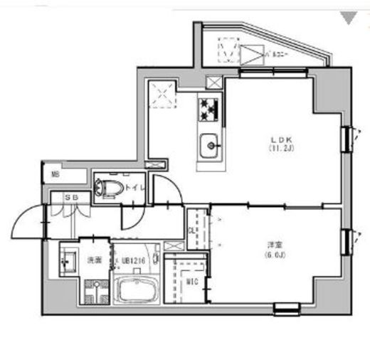 S-RESIDENCE浅草Fiore (エスレジデンス浅草フィオーレ)　801号室　間取り