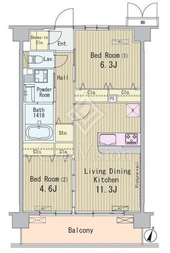 HIGASHIKOMATSUGAWA APARTMENT (東小松川アパートメント)　103号室　間取り
