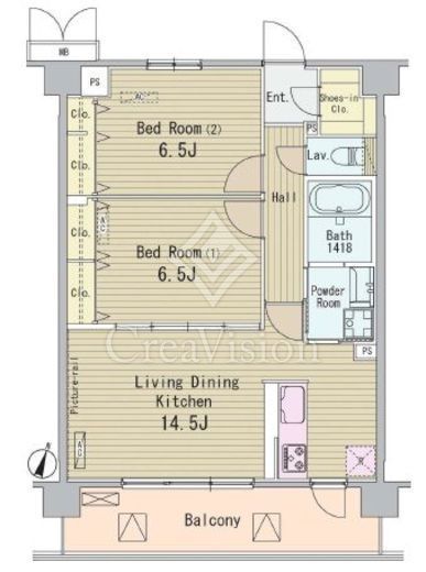 HIGASHIKOMATSUGAWA APARTMENT (東小松川アパートメント)　302号室　間取り