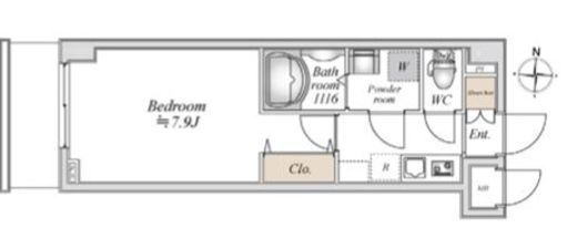 オープンブルーム東向島　404号室　間取り