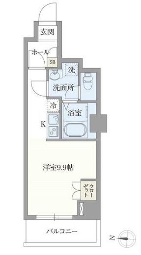 オープンブルーム押上　504号室　間取り