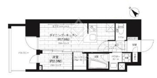 ステージグランデ台東根岸アジールコート　1304号室　間取り