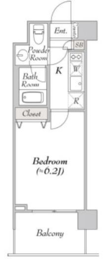BluRock豊洲　410号室　間取り