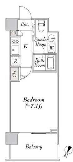 BluRock豊洲　703号室　間取り