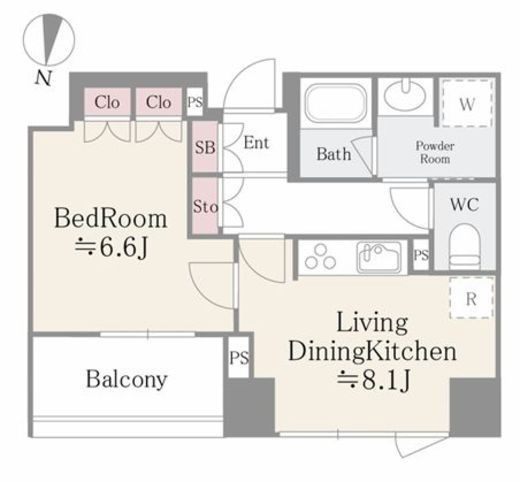ボワエトワール立石　201号室　間取り
