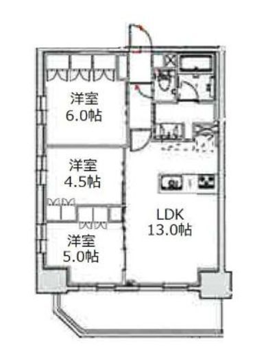 アーバンパーク立石　1202号室　間取り