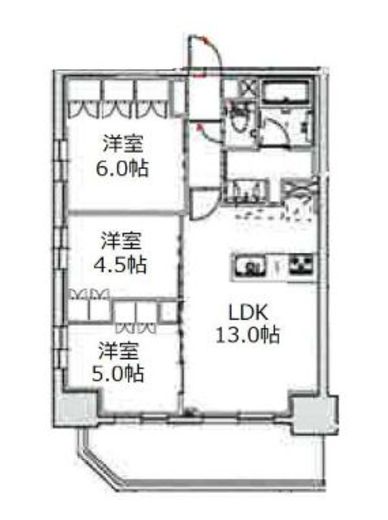 アーバンパーク立石　302号室　間取り