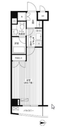 グランハイツ東新宿　207号室　間取り