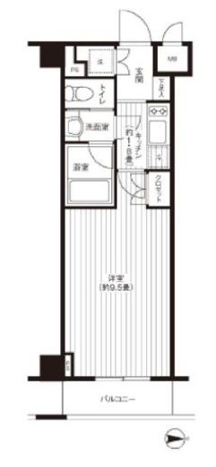 グランハイツ東新宿　213号室　間取り