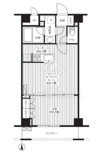 グランハイツ東新宿　305号室　間取り