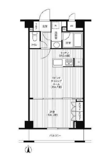 グランハイツ東新宿　402号室　間取り