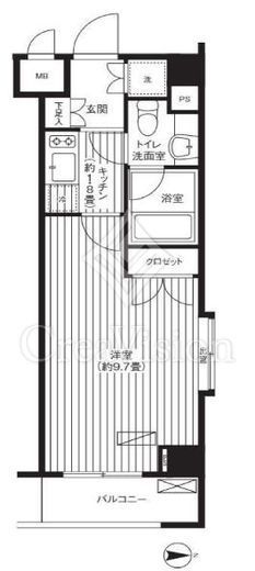 グランハイツ東新宿　513号室　間取り