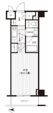 グランハイツ東新宿　517号室　間取り