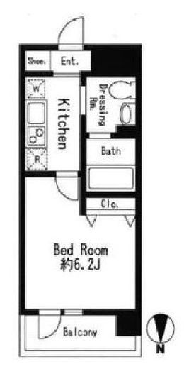 ドゥーエ西大島2　915号室　間取り