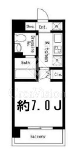ドゥーエ西大島2　1310号室　間取り