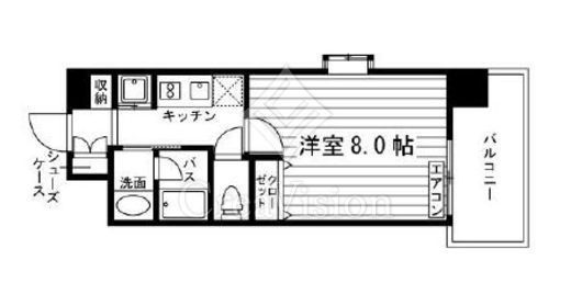 ドゥーエ西大島2　308号室　間取り