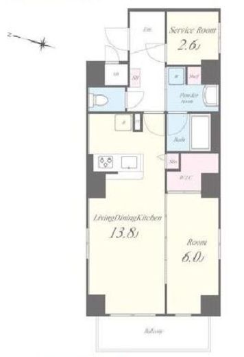 MEIN SCHLOSS亀戸 (マインシュロス亀戸)　303号室　間取り