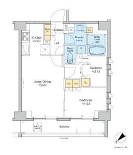 プラウドフラット墨田曳舟ディアージュ　103号室　間取り