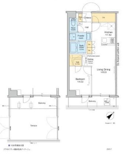 プラウドフラット墨田曳舟ディアージュ　105号室　間取り