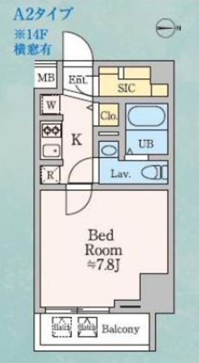 ドゥーエ西大島Ⅲ　902号室　間取り