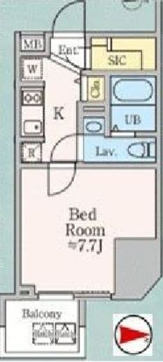 ドゥーエ西大島Ⅲ　703号室　間取り