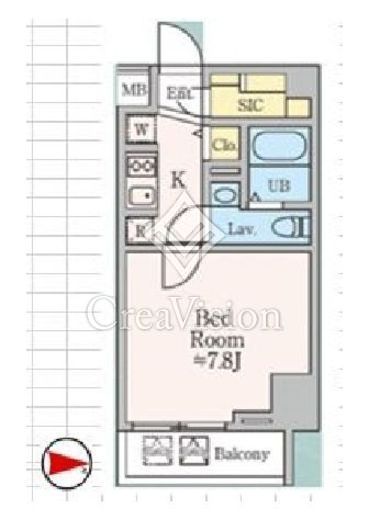 ドゥーエ西大島Ⅲ　602号室　間取り