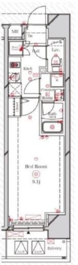 ラフィスタ三ノ輪　705号室　間取り